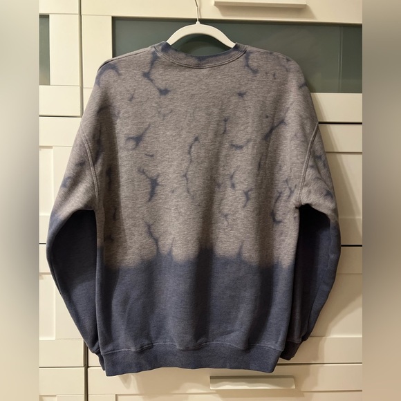 Wild Fable Blue Grey Tie Dye Fleece Crewneck Pullover Sweatshirt - Picture 4 of 6